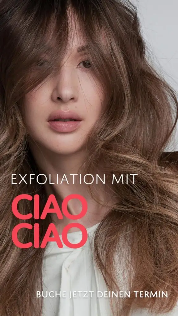 Exfoliation mit Ciao Ciao – Model mit langen, weichen Wellen, Kampagnenmotiv