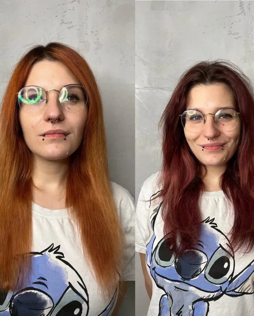 wischenschritt: Aufhellen als Vorbereitung für die neue Farbrezeptur bei Marco Stauber